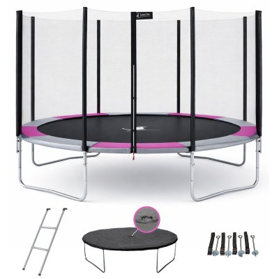 KANGUI Trampoline rond &Oslash;430cm avec filet, &eacute;chelle, b&acirc;che et kit d'ancrage - RALLI 430