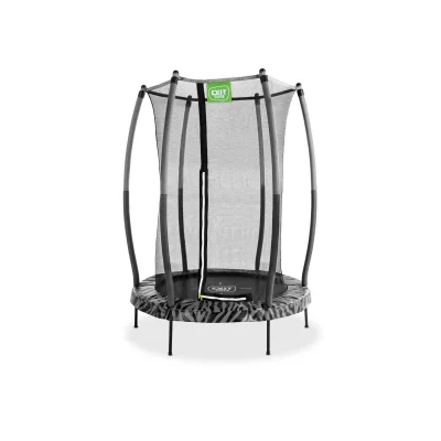 EXIT TOYS Trampoline Tiggy junior avec filet de s&eacute;curit&eacute; &oslash;140cm - noir/gris