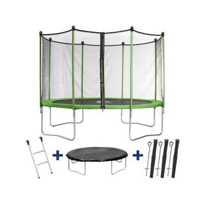 HABITAT ET JARDIN Trampoline ""Yoopi"" - &Oslash; 4.25 m - Avec Filet + Echelle + Couverture + Kit d'ancrage