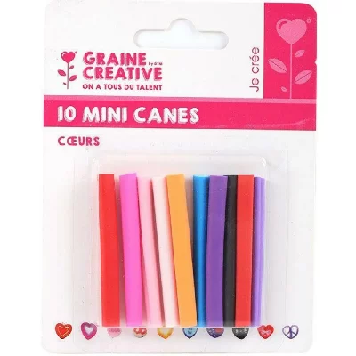 GRAINE CREATIVE Tranches de canes mini mini coeurs - graine cr&eacute;ative