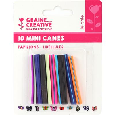 GRAINE CREATIVE Tranches de canes mini mini papillons libellules - graine cr&eacute;ative