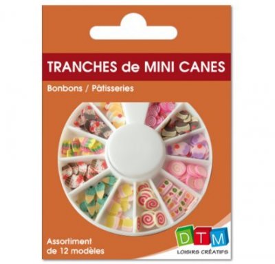 GRAINE CRéATIVE Tranches de mini canes 'DTM' Bonbons et P&acirc;tisseries 18g