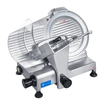 ROYAL CATERING Trancheuse &Agrave; Jambon Trancheuse &Eacute;lectrique 120 W &Oslash; Lame 220 Mm &Eacute;paisseur 0-12 Mm - Argent