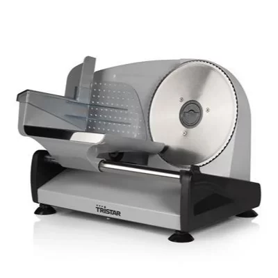 TRISTAR Trancheuse &eacute;lectrique &agrave; viande avec lame de coupe en acier inoxydable 19 cm 