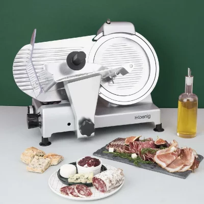 KOENIG Trancheuse &eacute;lectrique universelle avec lames de 25 cm 240w gris 