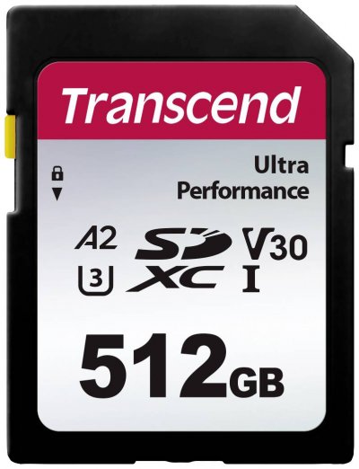 Transcend 340S - Carte m&eacute;moire flash - 512 Go - A2 / Video Class V30 / UHS-I U3 - SDXC UHS-I 