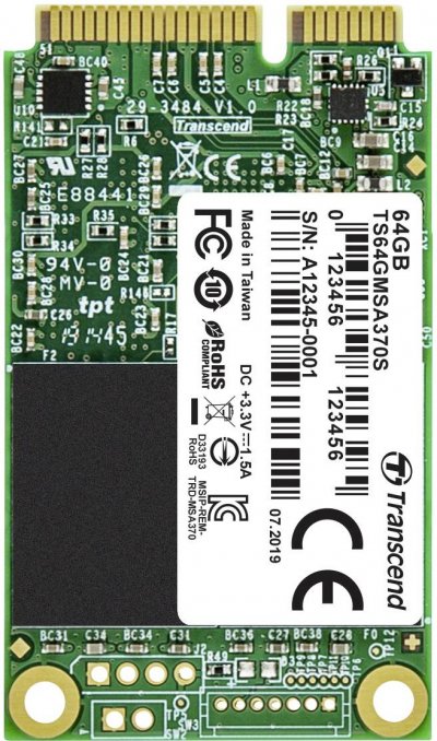 TRANSCEND  370S - SSD - 64 Go - interne - mSATA - SATA 6Gb/s