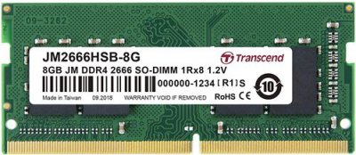 TRANSCEND  8 Go DDR4 2666 MHz So-DIMM 1Rx8, TS2666HSB-8G M&eacute;moire RAM