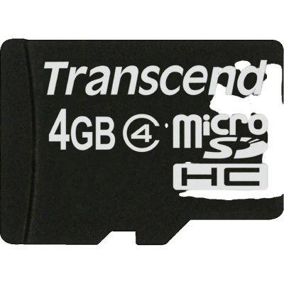 TRANSCEND  - Carte m&eacute;moire flash - 4 Go - Class 4 - Micro SDHC