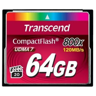 TRANSCEND  - Carte m&eacute;moire flash - 64 Go - 800x - CompactFlash 