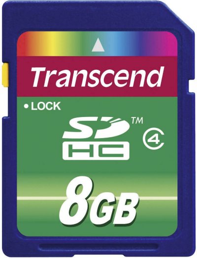 TRANSCEND  - Carte m&eacute;moire flash - 8 Go - Class 4 - SDHC