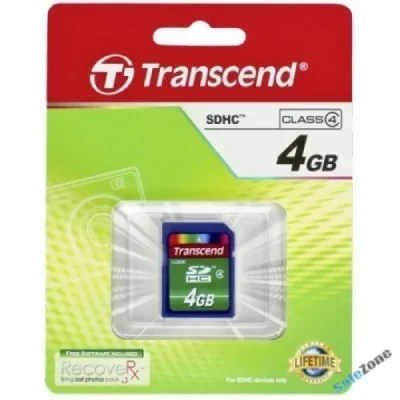 TRANSCEND  Carte SDHC Class 4 - 4Go