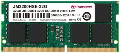 TRANSCEND  JM3200HSE-16G 16GB DDR4 3200MHz So-DIMM 1Rx8 1.2V