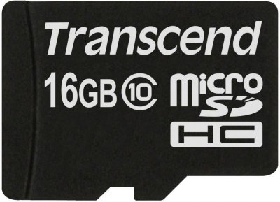 TRANSCEND  Micro Sdhc 16gb Class 10 Memory Card Noir