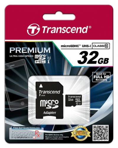 TRANSCEND  microsdhc card 32 gb pre TS32GUSDU1