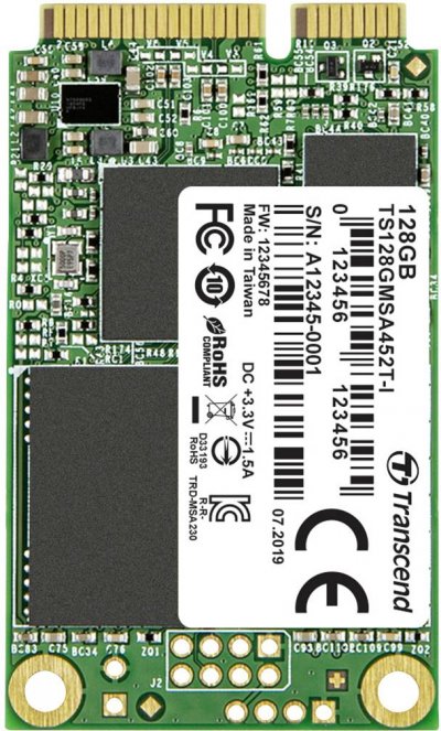 TRANSCEND  MSA452T-I - SSD - 128 Go - interne - mSATA - SATA 6Gb/s