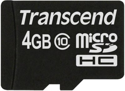 TRANSCEND  Premium - carte m&eacute;moire flash - 4 Go - microSDHC 