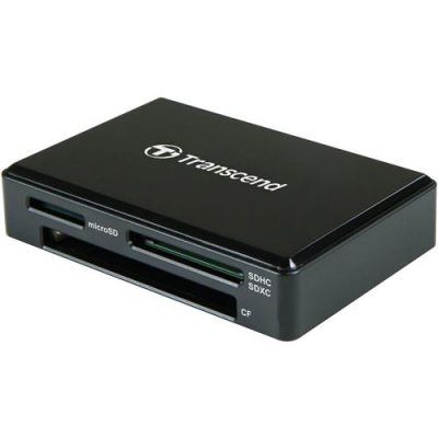 TRANSCEND  RDF8 lecteur de carte m&eacute;moire Micro-USB Noir