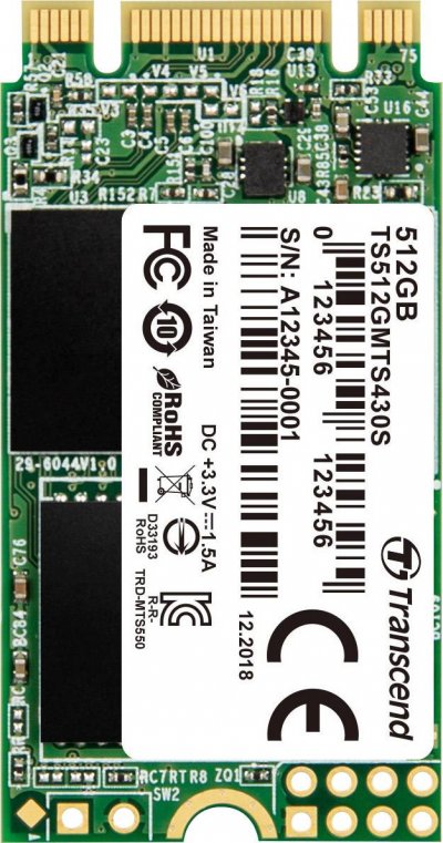 TRANSCEND  SSD 430S disque SSD M.2 512 Go S&eacute;rie ATA III