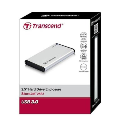 TRANSCEND  ts0gsj25s3 bo&icirc;tier pour disque dur gris