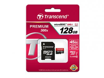 TRANSCEND  Ts128gusdu1 Micro Sd Card With Adapter S