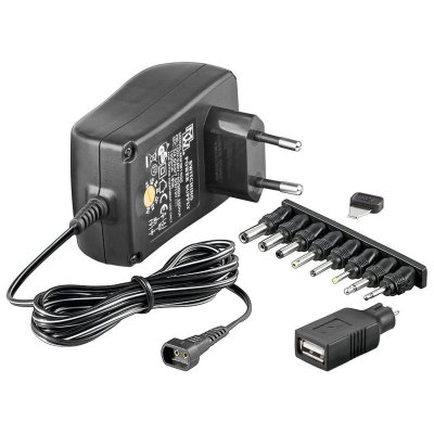 GOOBAY Transformateur d'alimentation secteur 3V-12V 1.5 A