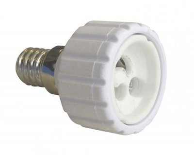 GENERIQUE Transformateur de douille E14 en GU10 GU10, plastique, blanc 100 W