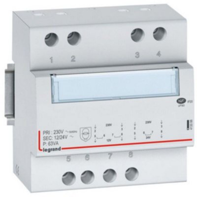 LEGRAND Transformateur Modulaire De Securite 63A 12/24V  413098