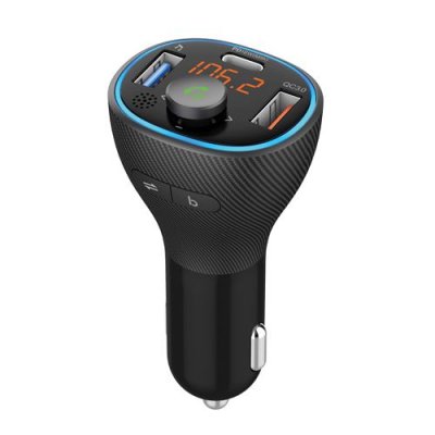 WEFIX Transmetteur fm bluetooth led  noir kit mains libres