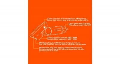 CAMPUS Transmetteur fm f-893a sd/usb/minijack fonction rds t&eacute;l&eacute;commande