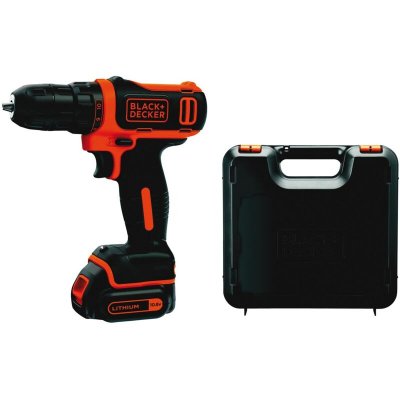 BLACK+DECKER Trapano avitatore 10,8v lith validetta bdcdd12k-qw