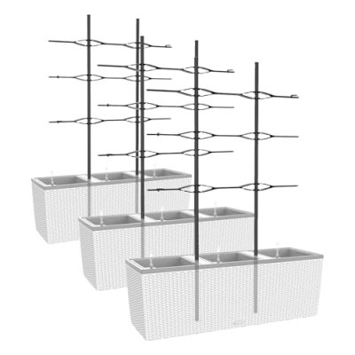 LECHUZA Treillis pour jardini&egrave;re  Trio Cottage noir 30