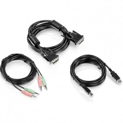 TRENDNET  10 ft. Dvi-i usb and audio kvm cable kit noir