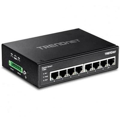 TRENDNET  8-port hardened industrial gigabit switch noir