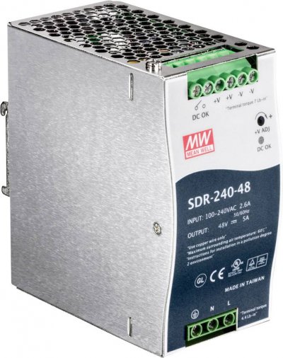 TRENDNET  Ti-gp80 Din Rail 48v 240w Power Supply Noir,Argent&eacute;