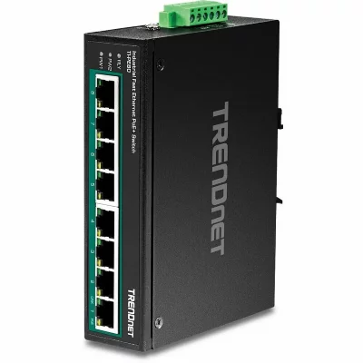 TRENDNET  TI-PE80 - Industrial - commutateur - 8 ports - Conformite TAA