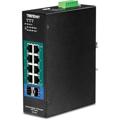 TRENDNET  Ti-PG102i Commutateur industriel Gigabit g&eacute;r&eacute; PoE+ 10 ports
