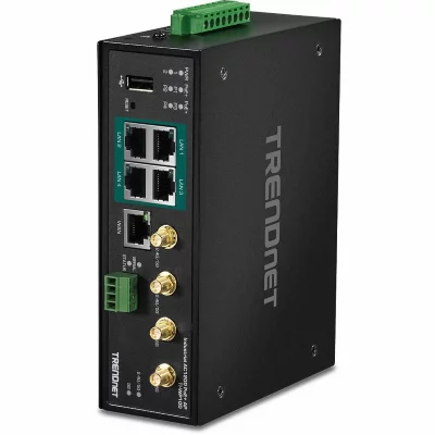 TRENDNET  TI-WP100 Routeur Industriel sans Fil Gigabit PoE+ AC1200, Noir