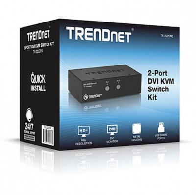 TRENDNET  TK-222DVK - Kit de Switch KVM DVI &agrave; 2 ports