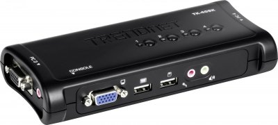 TRENDNET  TK-409K KVM 4 ports VGA USB +Audio+c&acirc;bles