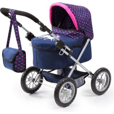BAYER Trendy Landau pour poup&eacute;e licorne bleu r&eacute;glable avec un sac a bandouliere