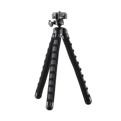 MANTONA Tr&eacute;pied sp&eacute;cial  Flex 1-4 pouce Hauteur de travail=10 - 27 cm gris pour smartphones et GoPro