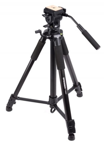 BRESSER Tr&eacute;pied vid&eacute;o  TR-688V avec t&ecirc;te &agrave; 2 axes - hauteur 170cm