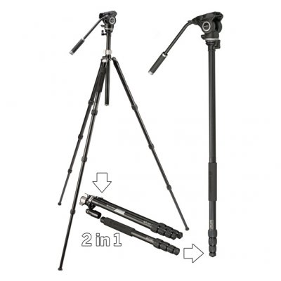BRESSER Tr&eacute;pied vid&eacute;o Pro BX-5 