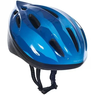 TRESPASS  Cranky Casque de v&eacute;lo Mixte Enfant, Bleu Fonc&eacute;, Taille 48-52
