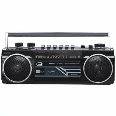 TREVI  RR 501&nbsp;BT st&eacute;r&eacute;o Boombox Portable Bluetooth, USB, SD, MP3, Noir