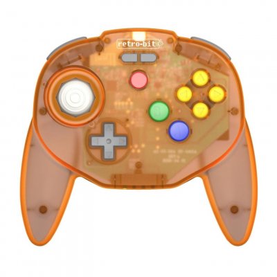 RETRO BIT Tribute 64 2.4GHz Manette sans Fil pour Nintendo 64/Switch/PC/Mac Orange Hawk