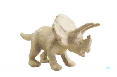 DéCOPATCH Triceratops en papier m&acirc;ch&eacute; 15,5cm