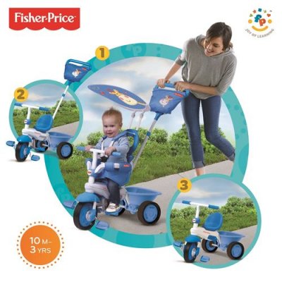 SMARTRIKE Tricycle Elite blanc - bleu 