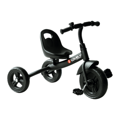 HOMCOM Tricycle enfants multi-&eacute;quip&eacute; noir